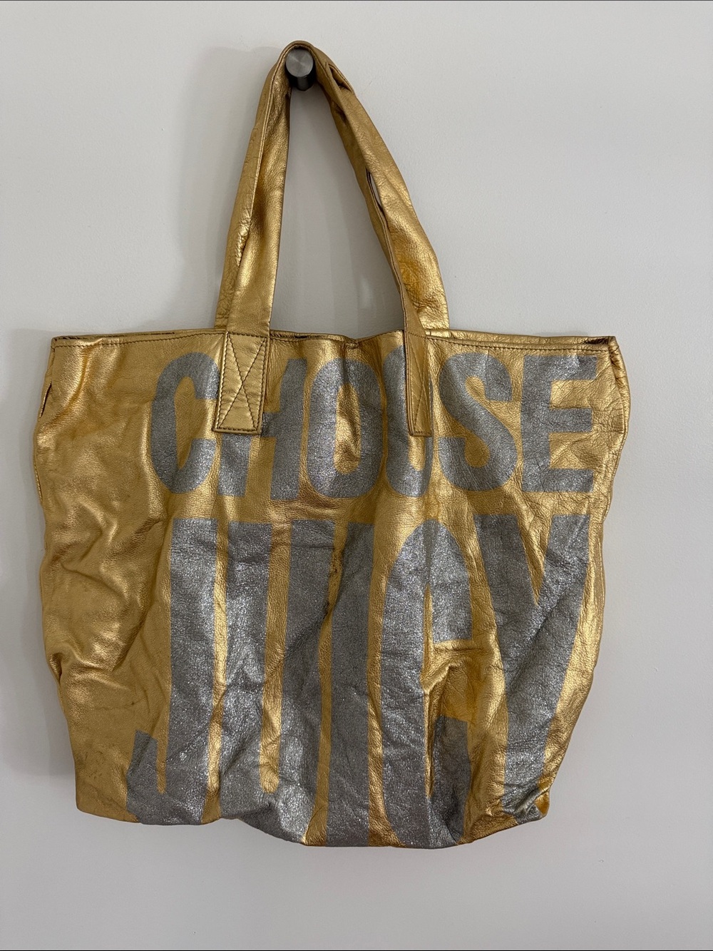 JUICY COUTURE Choose Juicy Y2K 100% cowhide leather tote